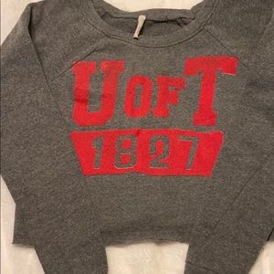 Gray sweater crop top